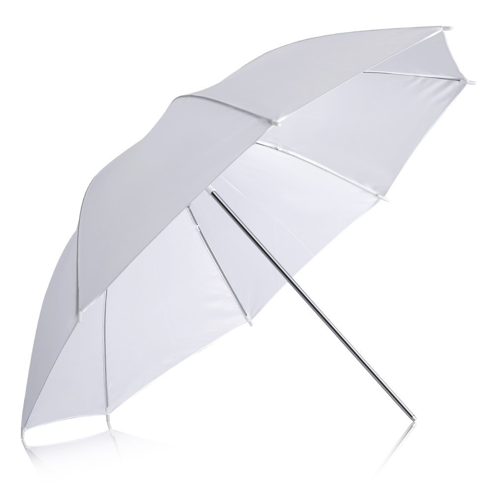 Photography Lighting Umbrella - Parapluie diffuseur de lumière blanc, portable,