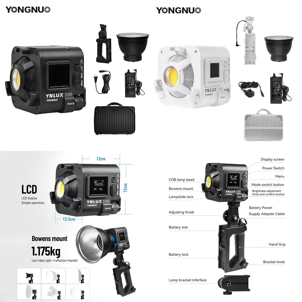 Lighting In Photography - YONGNUO YNLUX100 100W 3200K-5600K Lumière vidéo