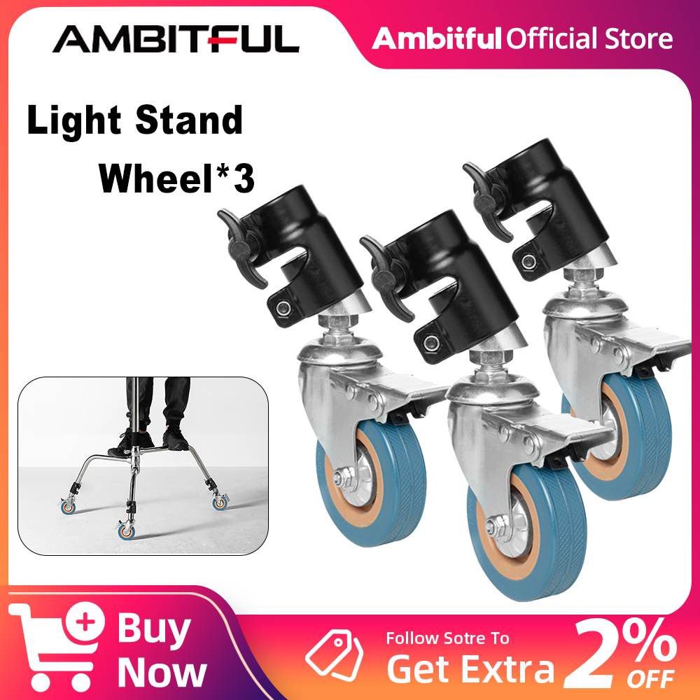 Photography Video Lighting Kit - AMBITFUL 3 pièces roulette pivotante sur