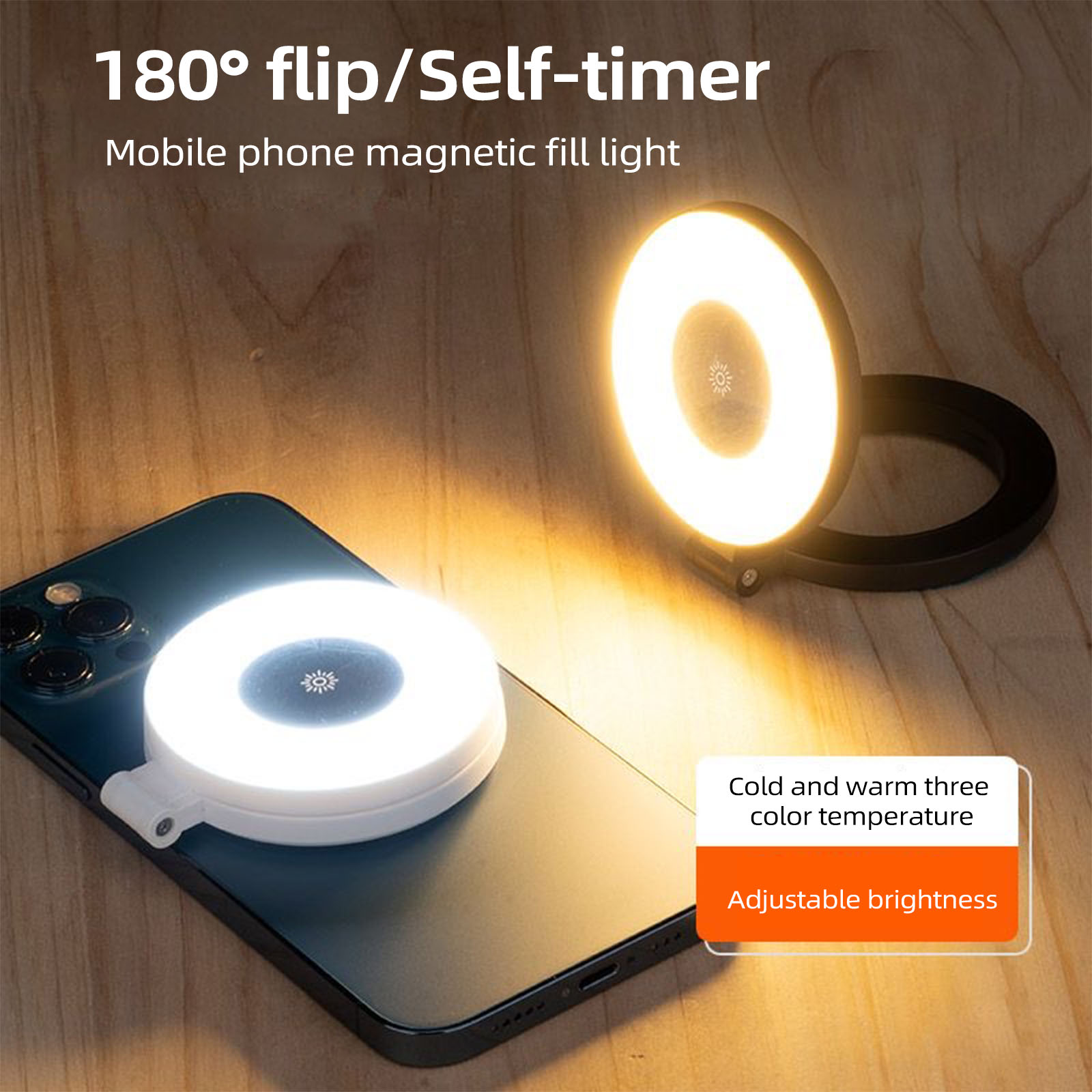 Photography Lighting Ring - Anneau lumineux de selfie magnétique pour