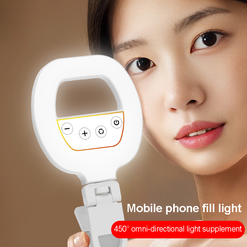 Photography Lighting Ring - Lampe Led rechargeable pour téléphone portable,