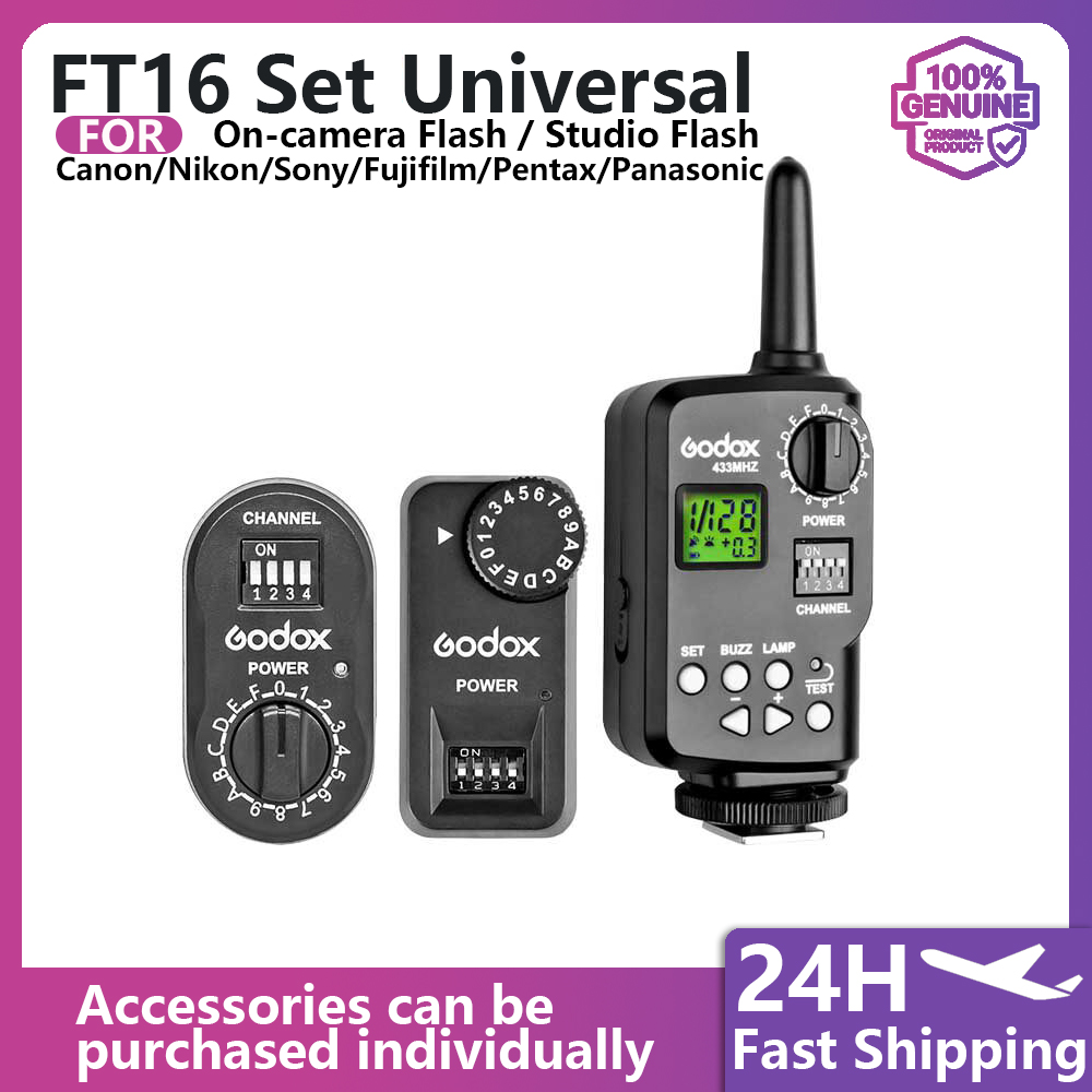 Trigger Receiver Set - Ensemble déclencheur flash FT-16 émetteur-récepteur compatible
