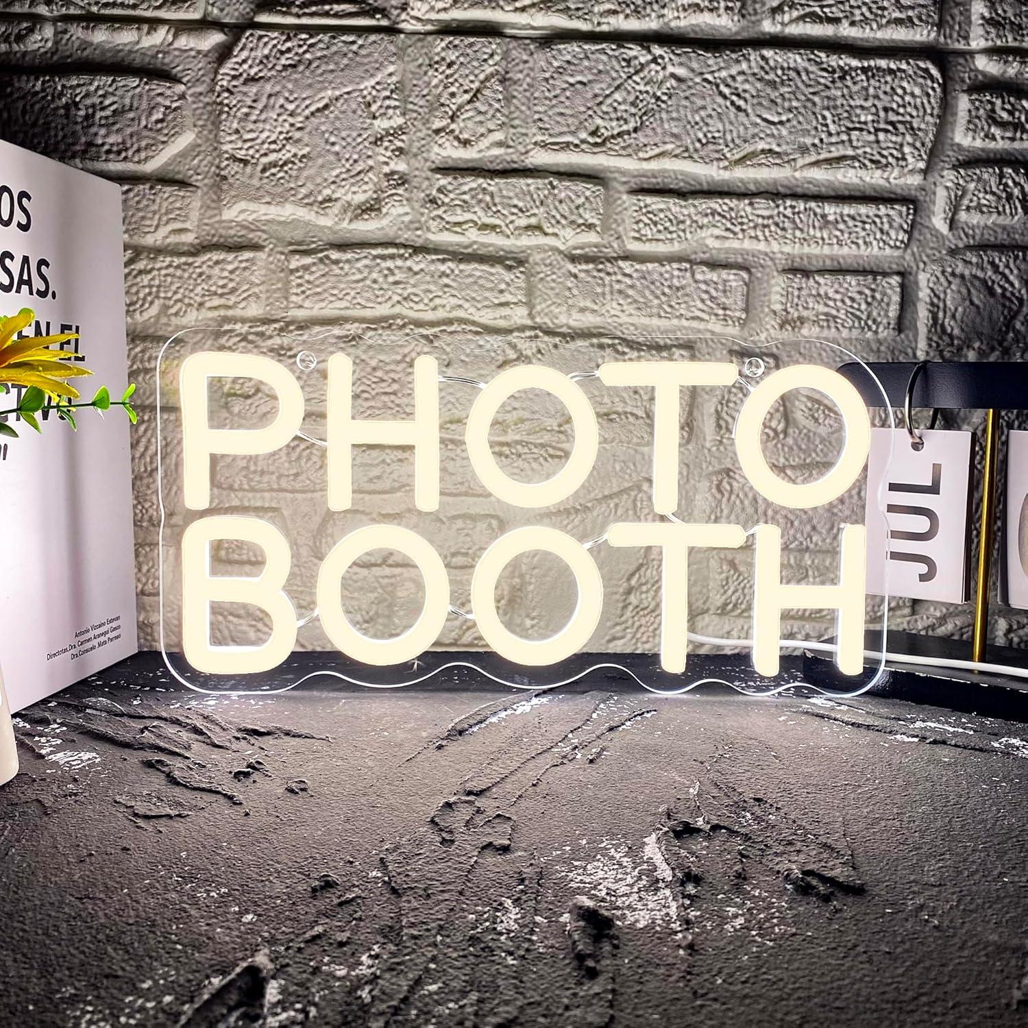 Photography Lighting Wedding Reception - Enseigne néon LED dimmable pour photomaton,