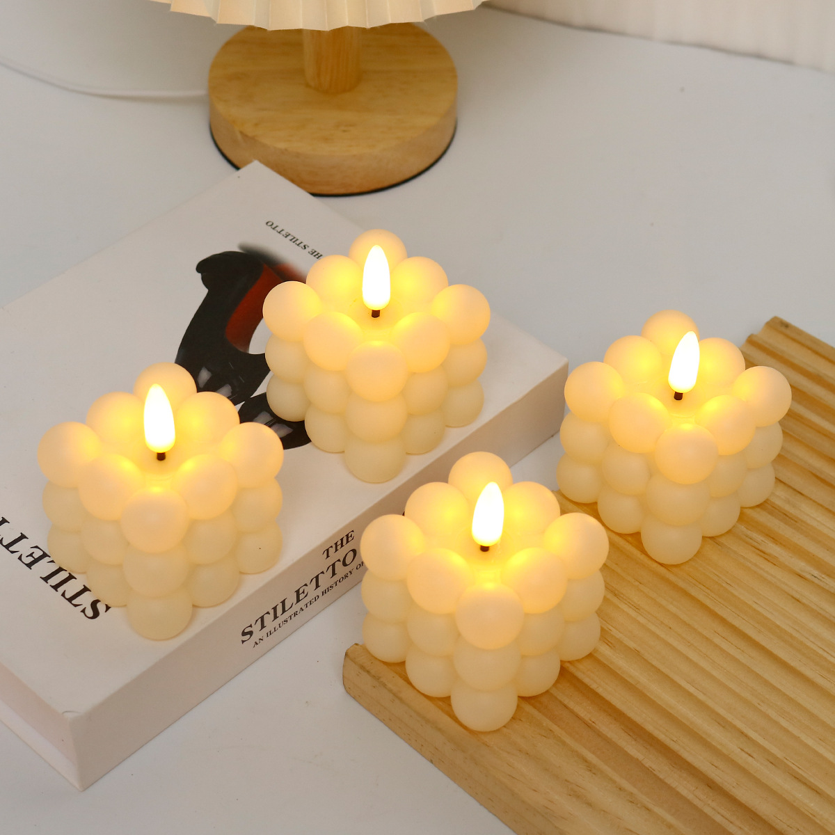 Bougie LED en forme de cube po - Lighting In Photography avis et prix