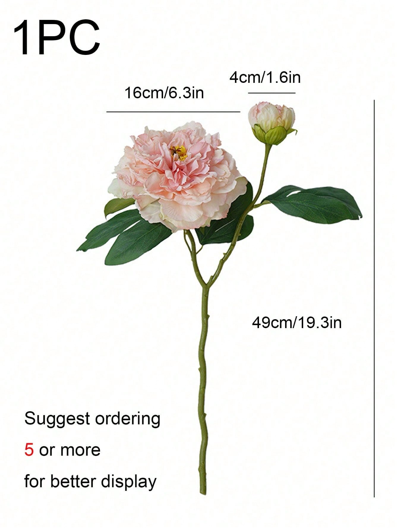 1 pièce de pivoines artificiel - Photography Lighting Simulation avis et prix