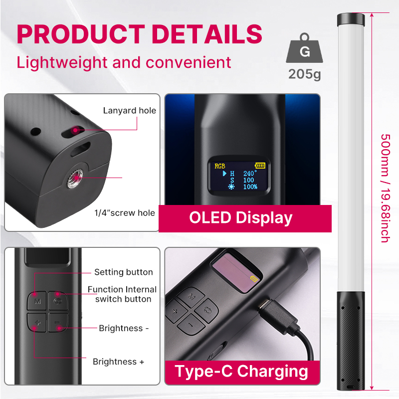 Ulanzi VL119 bâton lumineux co - Photography Lighting Wireless avis et prix