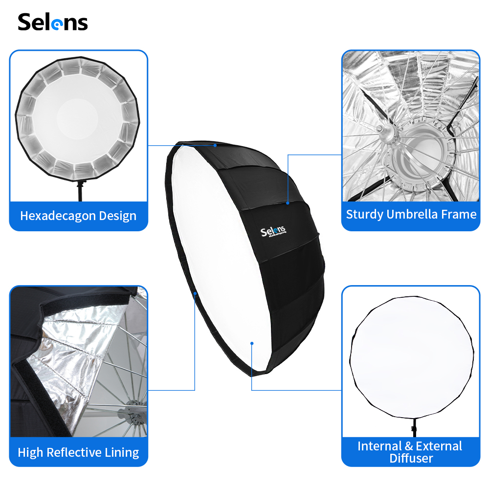 Selens-Parapluie Radar Softbox - Photography Lighting Umbrella avis et prix