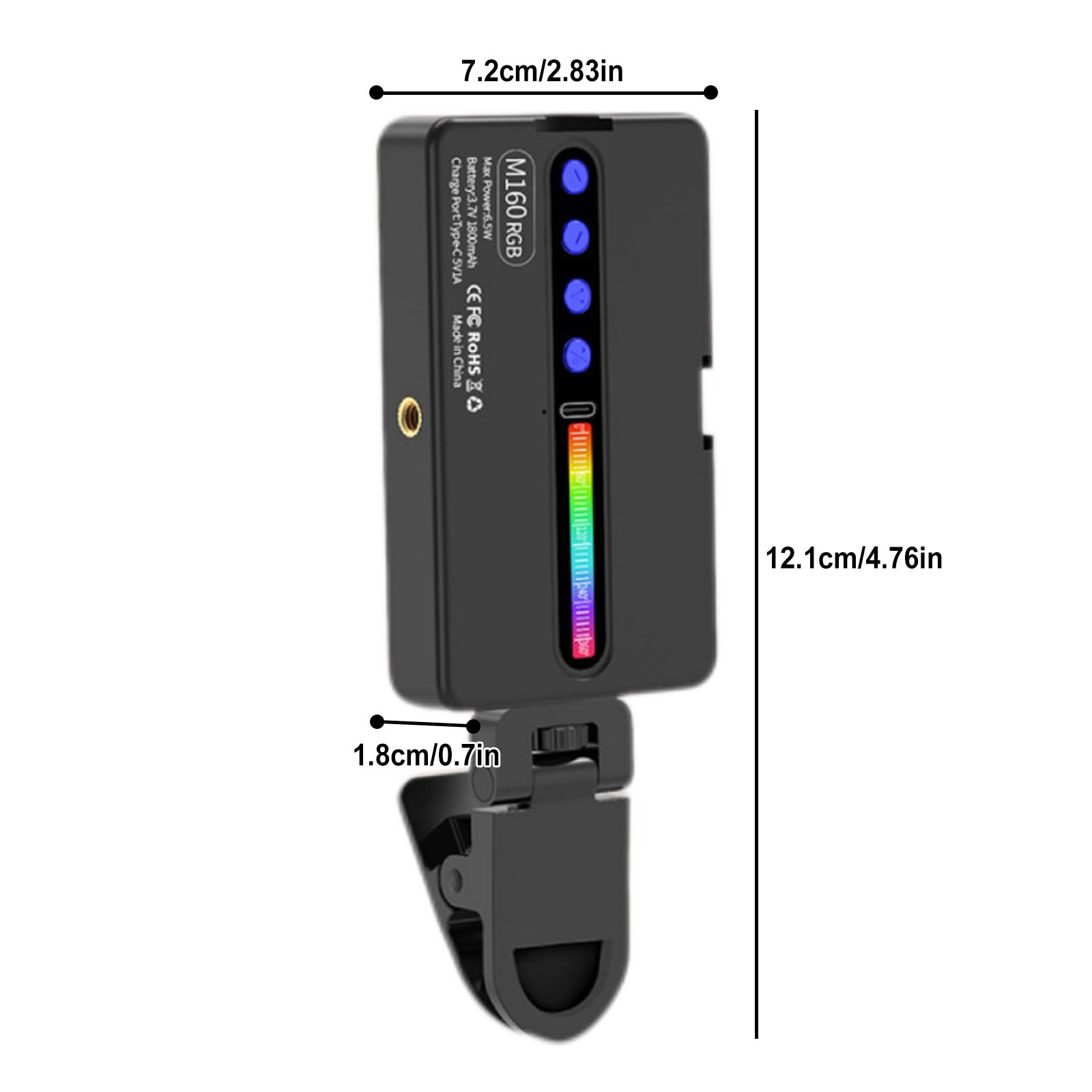 Lampe vidéo LED RGB 6,5W 2700K - Photography Lighting Rgb avis et prix