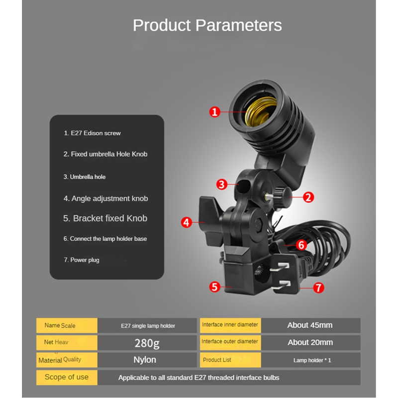 Lampe de studio photo E27 avec - Lighting In Photography avis et prix