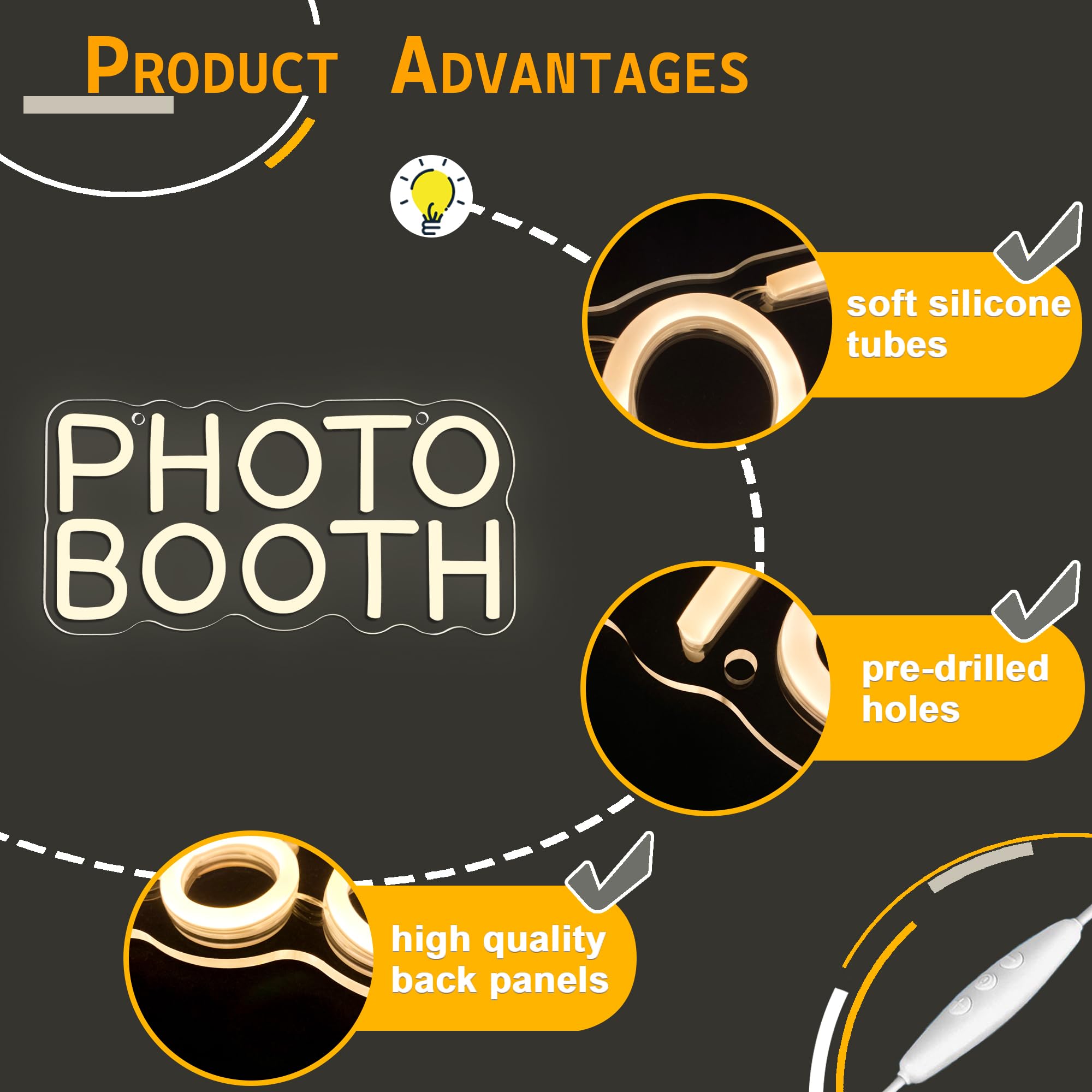 Enseigne au néon pour cabine P - Photography Lighting Wedding Reception avis et prix