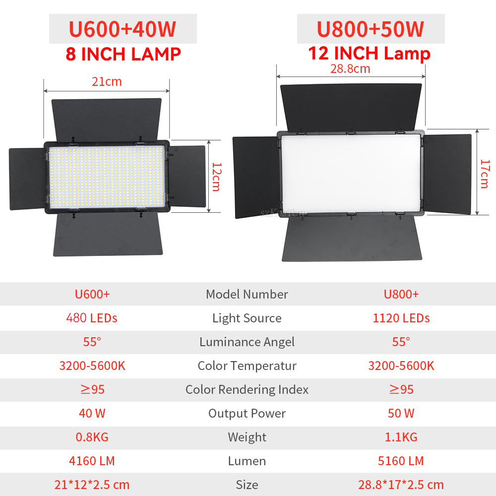 Ufemale-Lumière LED U800 pour  - Photography Video Lighting Kit avis et prix